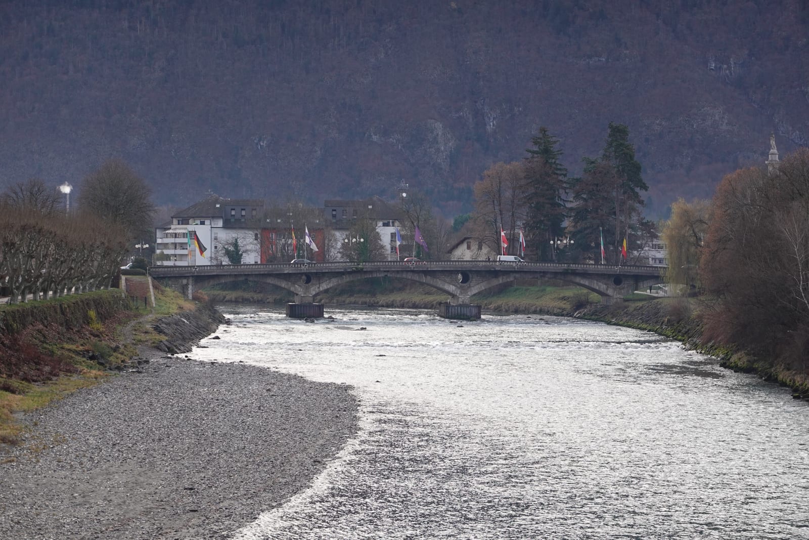 The Pont de l'Europe over the Arve in Bonneville, Haute-Savoie
